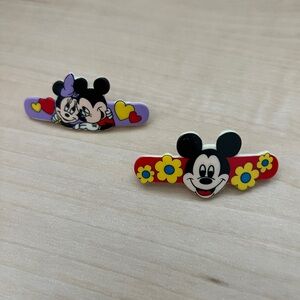 Retro 90s Disney Mickey and Minnie Mouse Hair Clips